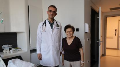 80’lik kalp hastasına ameliyatsız mitral kapak müdahalesi