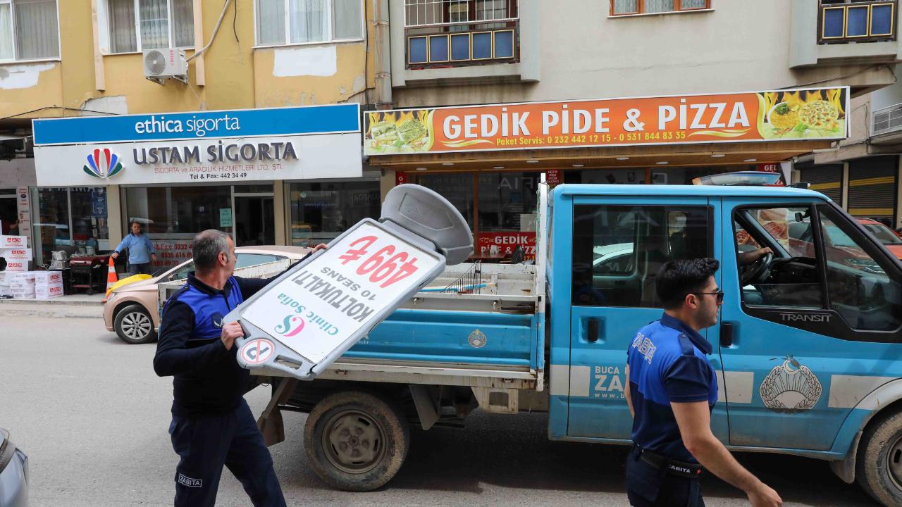 Buca’da kaldırım işgallerine geçit yok!