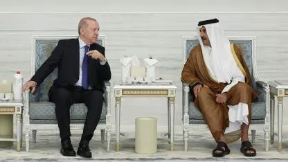 Cumhurbaşkanı Erdoğan, Katar Emiri Temim ile görüştü