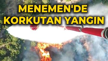 Menemen'de korkutan yangın
