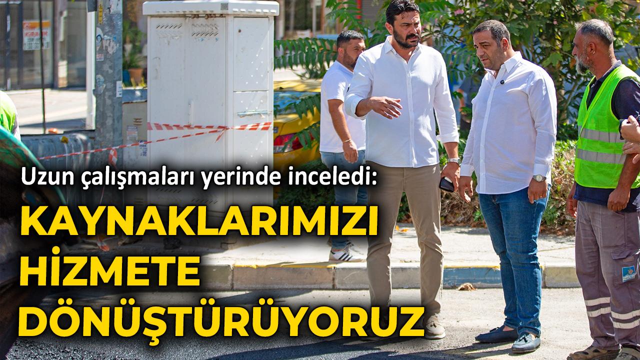 Başkan Uzun asfalt çalışmalarını yerinde inceledi
