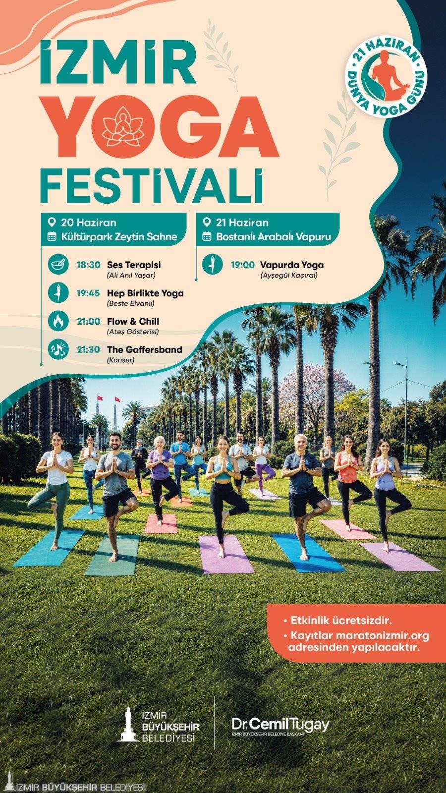 İzmir Yoga Festivali için iki günlük renkli program