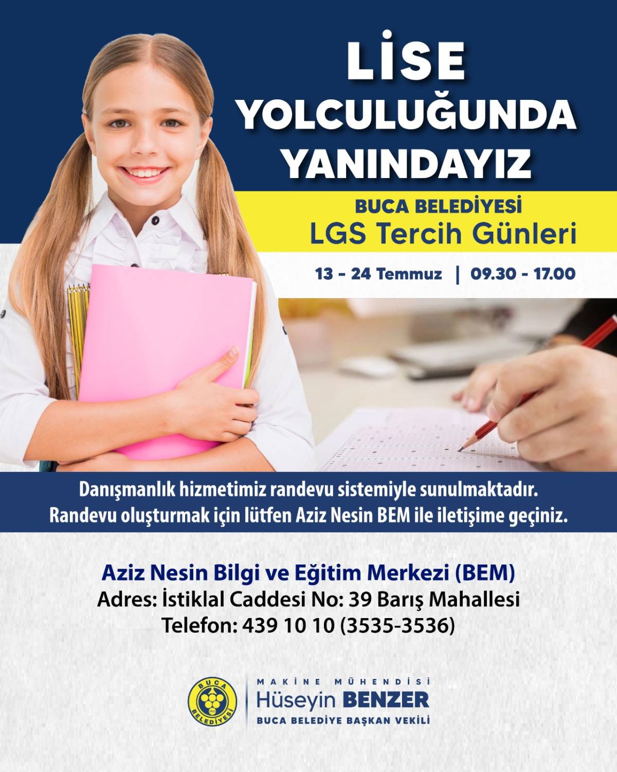 Buca Belediyesi’nden lise adaylarına büyük destek